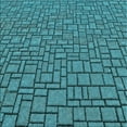 thumbnail image 1 of Ahgly Company Machine Washable Indoor Square Transitional Dark Turquoise Green Area Rugs, 8' Square, 1 of 7