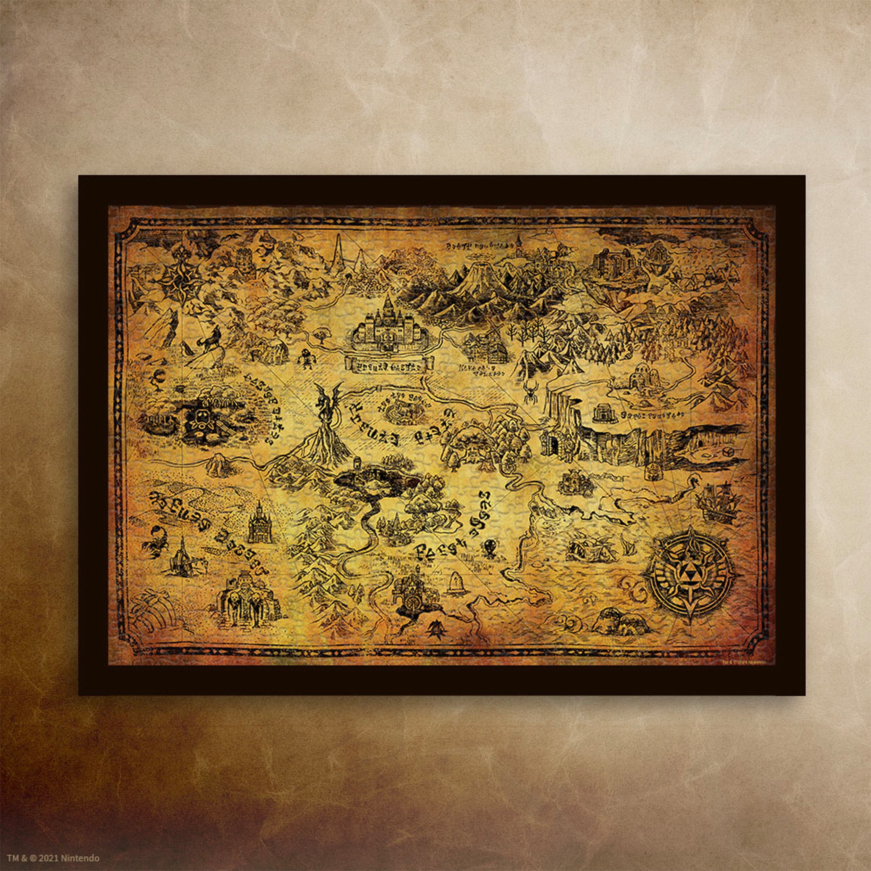 The Legend of Zelda™ "Hyrule Map" 1,000 Piece Jigsaw Puzzle, by Usaopoly