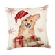 thumbnail image 1 of Funda de almohada navideña con cremallera transpirable de 18 x 18 pulgadas, decorativa. perro, 1 of 9