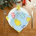 thumbnail image 2 of Coolnut Happy Easter Day Eggs Cloth Napkins Set of 6,Reusable Washable Polyester Dinner Table Napkins for Family,Kitchen,Dining,Party Decor, 2 of 7