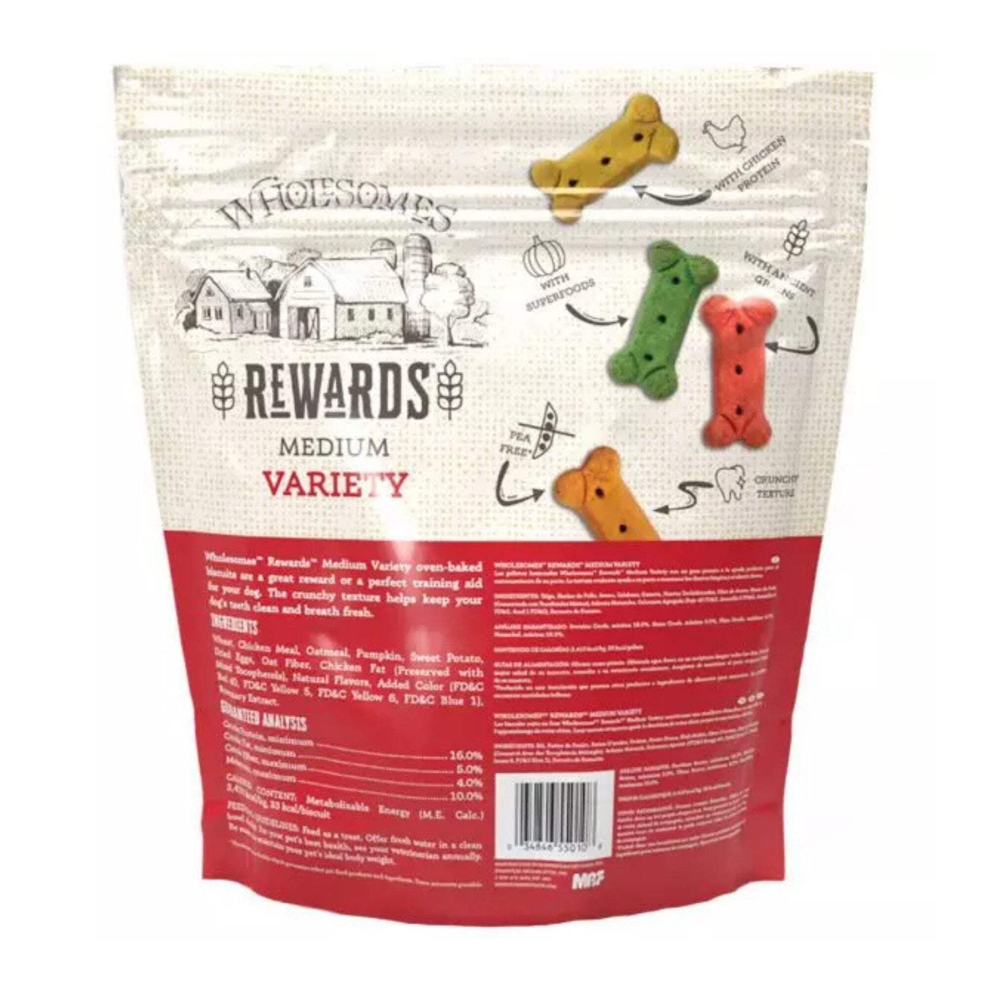 Wholesomes Rewards Biscuit Dog Treats Variety Variety, 1ea/MD, 3 lb