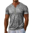 thumbnail image 1 of Blusas y camisas de manga corta con cuello en V Camisa casual de manga corta para hombre Camisa abotonada para hombre Camisa de manga corta Top/camiseta con cuello en V Tops para hombre, 1 of 5