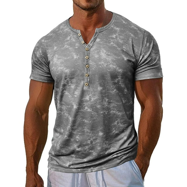 Blusas y camisas de manga corta con cuello en V Camisa casual de manga corta para hombre Camisa abotonada para hombre Camisa de manga corta Top/camiseta con cuello en V Tops para hombre