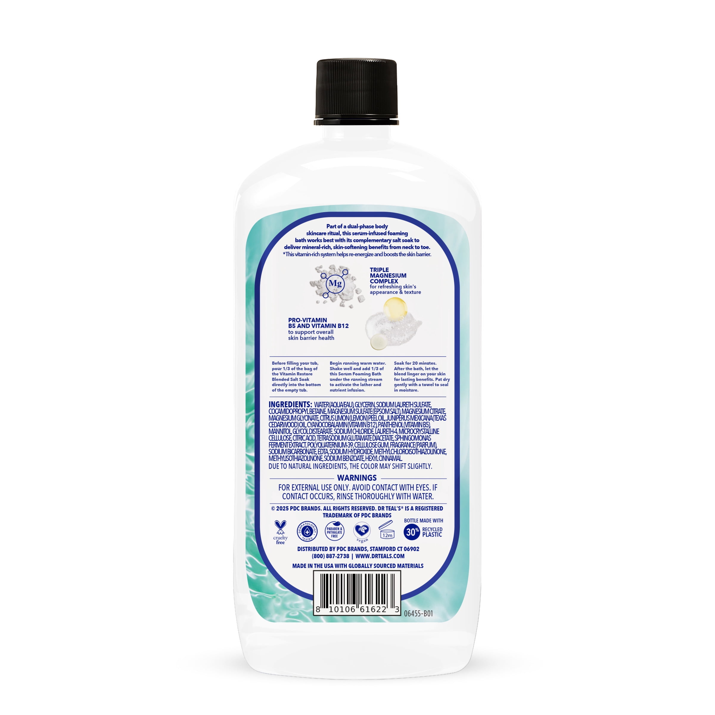 Dr Teal's Skin Renewal Vitamin Restore Foaming Bath Serum, 24 fl oz