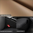thumbnail image 4 of 2 Pack Front Car Seat Covers, Leather Seat Covers with Storage Pocket and Two Belt Pads, Anti-Slip Waterproof Universal Seat Covers for Cars Fit Cars Trucks SUV, 4 of 18