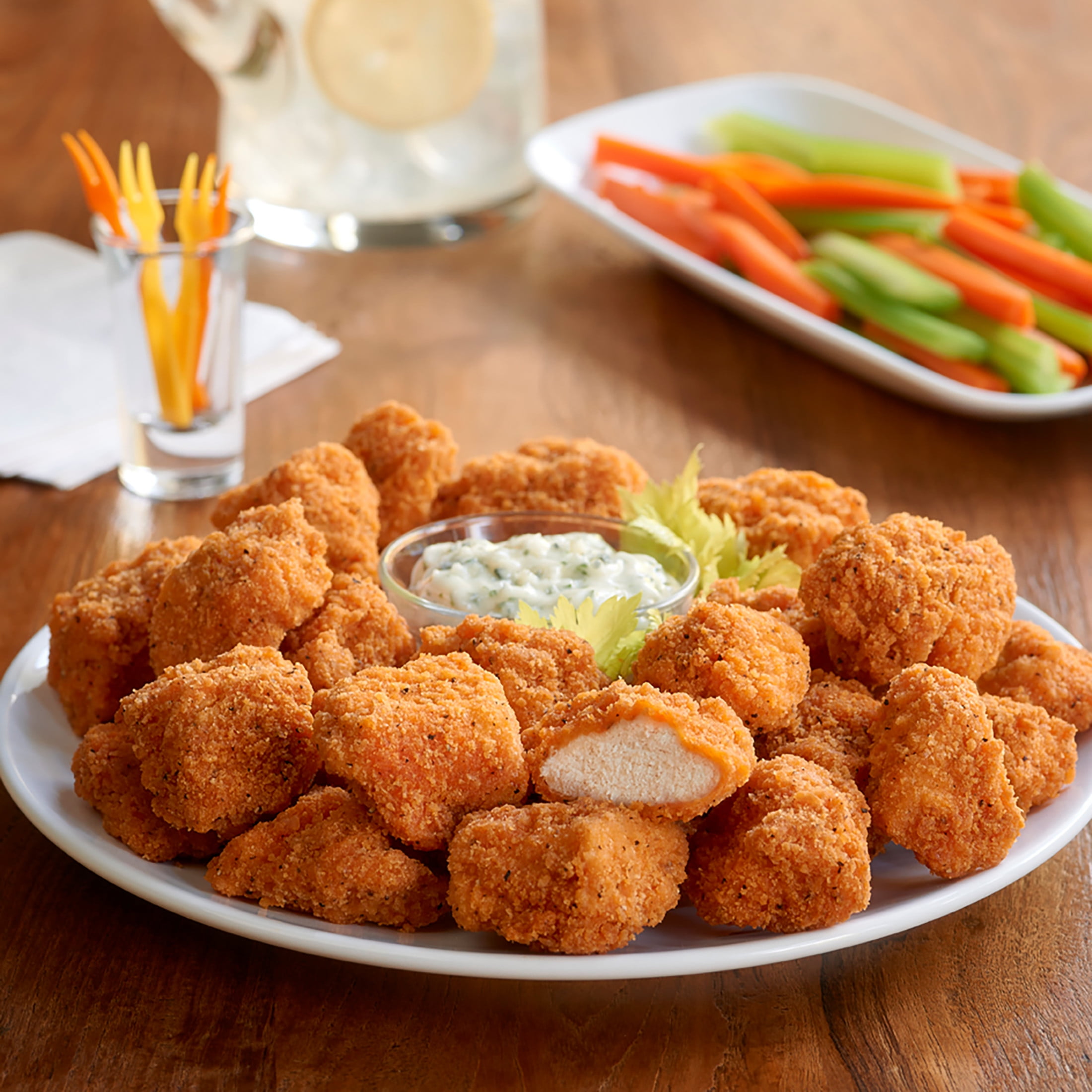 Great Value Boneless Fully Cooked Breaded Chicken Bites, 24 oz (Frozen)