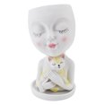 thumbnail image 2 of Face Flowerpot, Head Planter Decorative Resin Multifunctional Adorable Drainage Holes  for Home for Yard, 2 of 8