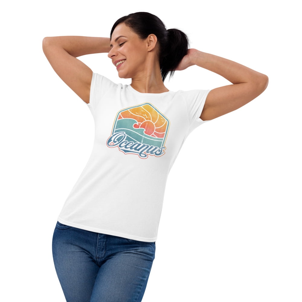 Womens Surf Tee Oceanus Florida (White)