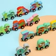 thumbnail image 3 of 11Pcs Wooden Dinosaur Number Train Set - Toddler Dino Train Toy  Montessori Learning Toy  Sequenced Number Train, 3 of 7