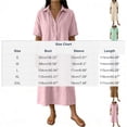 thumbnail image 6 of Pounoo Dresses for Women Short Sleeve Collared Half Placket Sundresses Weekend Outings Lightweight Comfortable Relaxed Fit Midi Dresses Gift, 6 of 6