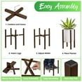 thumbnail image 3 of Sorbus Adjustable Plant Stand, Mid-Century Modern Flower Pot Holder for Plants – Brown Metal Planter Stand (1 Pack) – Pot Not Included, 3 of 4