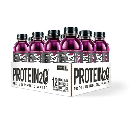 Protein2o Low Calorie Whey Protein Drink Plus Energy, Blueberry Pomegranate, 16.9 Ounce (Pack of