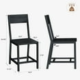 thumbnail image 7 of Gelloan Dining Chairs Set of 4, Rustic Wood Chairs with Metal Steel Frame, Comfortable Seat, Modern Farmhouse Chair for Kitchen, Bedroom, Living Room,Black, 7 of 7