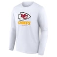 thumbnail image 2 of Men's White Kansas City Chiefs Logo Team Lockup Long Sleeve T-Shirt, 2 of 3