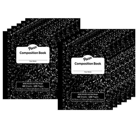 UPC: 0675904924976 | Composition Book  Black Marble  3/8  Ruled w/ Margin  9.75  x 7.75   60 Sheets  Pack of 12