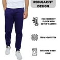 thumbnail image 3 of Galaxy by Harvic 3-Pack Mens Slim Fit Fleece Jogger Sweatpants (S-2XL), 3 of 4