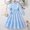 Blue, variant on Fesfesfes Fashion Kids Girls' Shirt Dress Solid Color Long Sleeved Bandage Dresses for Stylish and Comfortable Wear 8-13 Years(Light Blue,9 Years)