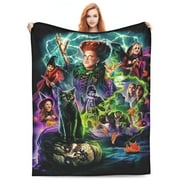 Hocus Pocus Throw Blanket, Ultra Soft Cozy Luxury Fleece Blanket For Couch Bed Sofa, Lightweight Warm Fuzzy Plush Blankets Bedding For All Season 40"x30"