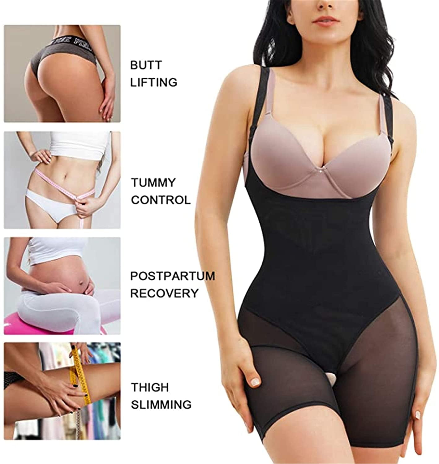 Womens Body Shaper Butt Lifter Tummy Control Waist Shapewear Crotchless  Slimming Bodysuit With Zipper Powernet Thigh Slimmer Y200706 From Luo01,  $50.7