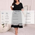 thumbnail image 4 of akafmk Long Nightgowns for Women Short Sleeve Sleep Dress Ruffle Hem Casual Fashion Soft Sleepwear Homewear House Dress, Sizes XL, 4 of 8