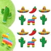 CakeSupplyShop Celebrations Mexican Cinco de Mayo Celebracion Edible Fiesta Cactus Chili Pepper Piñata Sbarro Sugar Decorations for Cakes and Cupcakes 12count