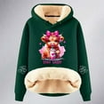 thumbnail image 3 of TINZ Ladies' Cattle Winter Thick Warm Warm Solid Color Color Lamb Hoodie Coat Long Sweatshirt Jacket plus Size Jacket Small Womens Sweatshirt, 3 of 3