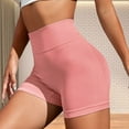 thumbnail image 4 of OSOLU Women Yoga Workout Shorts Push Up Sports Soft Tummy Control Workout Athletic Gym Bottoms Pink M, 4 of 5
