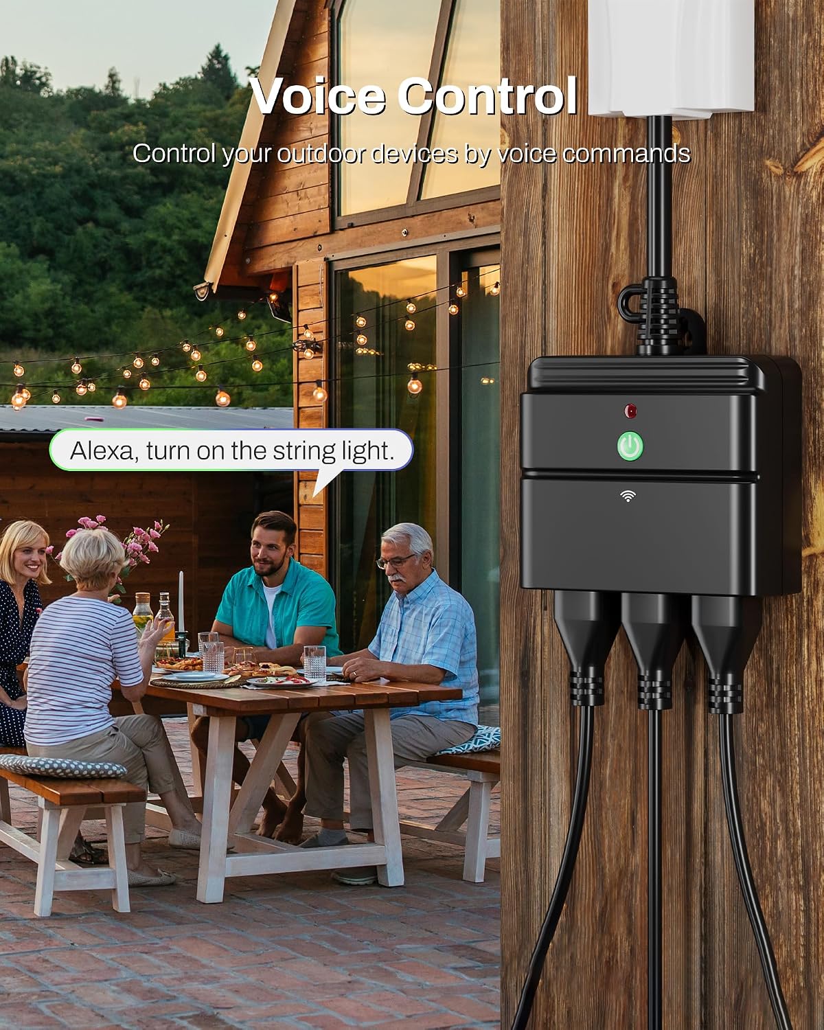 BN-LINK Smart WiFi Outdoor Outlet with Timer and Voice Control photo 3