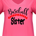thumbnail image 3 of Inktastic Baseball Sister Women's Plus Size V-Neck T-Shirt, 3 of 4