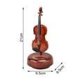 thumbnail image 6 of Clockwork Movement Rotating Music Box with Music Function Guitar Violin Musical Box Instrument Birthday Gift, 6 of 8