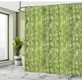 thumbnail image 5 of Ambesonne Forest Shower Curtain, Tree Branches Clutter Leaves, 69"Wx70"L, Olive Green Pastel Green, 5 of 5