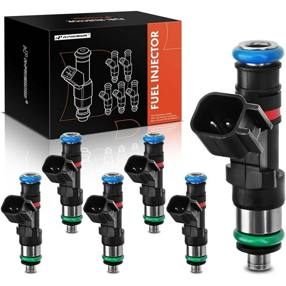 A-Premium Fuel Injectors Compatible with GMC Acadia 2007-2008 & Chevrolet Colorado 2013, Captiva Sport 2008-2010 & Buick Enclave 2008 & Saturn Vue, Gas, Set of 6, Replace# 832-11221, 0280158154