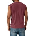 thumbnail image 3 of Mens Cotton Sleeveless Tank Tops Cut Off Muscle Gym T Shirts Running Beach Loose Fit Tees, 2XL, 3 of 3