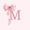 Pink M, variant on meiyoeat pink Bowknot Monogram A Full Size Comforter Sets,Watercolor Ribbon Initial Bedding Comforter Set,Pink Reversible,3 Pieces,1 Comforter and 2 Pillowcases