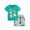4-Mint Green, variant on WhouRiu Boys Casual Outfits Short Sleeve Cartoon Graphic Tees And Shorts Sets Kids Summer Clothes
