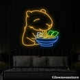 thumbnail image 3 of Glowneon Capybara Eat Ramen Neon Sign, Capybara Led Sign, Ramen Restaurant Signboard, 3 of 5