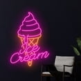 thumbnail image 3 of Handmadetneonsign Ice Cream Cone Neon Sign, Melting Ice Cream Neon Light, Ice Cream LED Light, 3 of 5