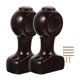 thumbnail image 2 of 2 soportes para barra de cortina, soporte para barra de cortina, barra de cortina multifuncional para dormitorio Café oscuro, 2 of 9
