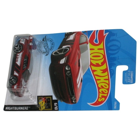 Hot Wheels Nightburnerz 6/10 (2017) Red Dodge Challenger Drift Car 179/250
