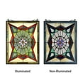 thumbnail image 6 of RADIANCE goods EMINENT Tiffany-Style Geometric Stained Glass Window Panel 25" Height, 6 of 8