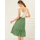 thumbnail image 5 of Falda a Media Pierna Allegra K con Volantes de Gasa Aguacate Verde M, 5 of 6
