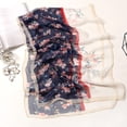 thumbnail image 5 of Seductiva Ponchos for Women 160*50cm Women Flower Print Long Soft Wrap Scarf Silk Shawl Scarves Polyester Scarf 1PC, 5 of 6