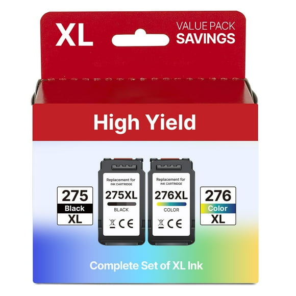 Cartuchos de tinta Adocur 275XL 276XL de repuesto para Canon (paquete de 2)
