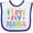 White and Royal, variant on Inktastic I Love My Nana Grandkids Girls Baby Bib