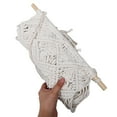 thumbnail image 3 of HONMEET 1Pack Stuffed Animal Storage Beige Cotton Rope Wooden Rectangular Macrame Toy Hammock for Children Room Decor, 3 of 8