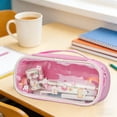 thumbnail image 2 of Cute Pencil Case, Aesthetic Pen Pouch, Colored Large Pencil Bag with Zipper, Stationery Storage and Organizer, School Supplies for Teen and Adult Girls Pink, 2 of 6