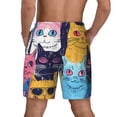 thumbnail image 4 of Goofa Colorful Cats Pattern Art Printed Men's Swim Trunks Board Shorts Quick Dry Mens Swimming Trunks with Compression Liner,Breathable Fit Hawaii Beach Shorts-X-Large, 4 of 9