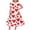 #0287-White, variant on Cowsor Big Girls Short Sleeve V Neck Dress Valentine Heart Print Waist Cinched Turn Down Collar Comfortable Holiday Party Outfit for 5 to 14 Years Old