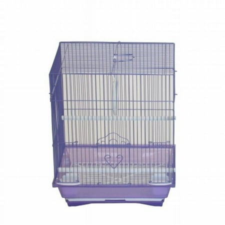 11 x 8.5 x 14 in. Flat Top Small Parakeet Cage, Purple
