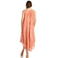 thumbnail image 2 of Sakkas Kara Long Draped Sleeveless Marbled Caftan Dress / Cover Up - Lavender - One Size Regular, 2 of 5